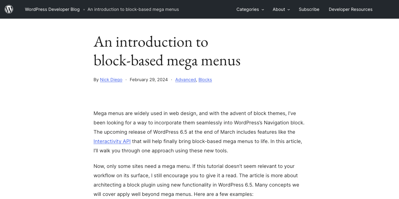 An introduction to block-based mega menus – WordPress Developer Blog