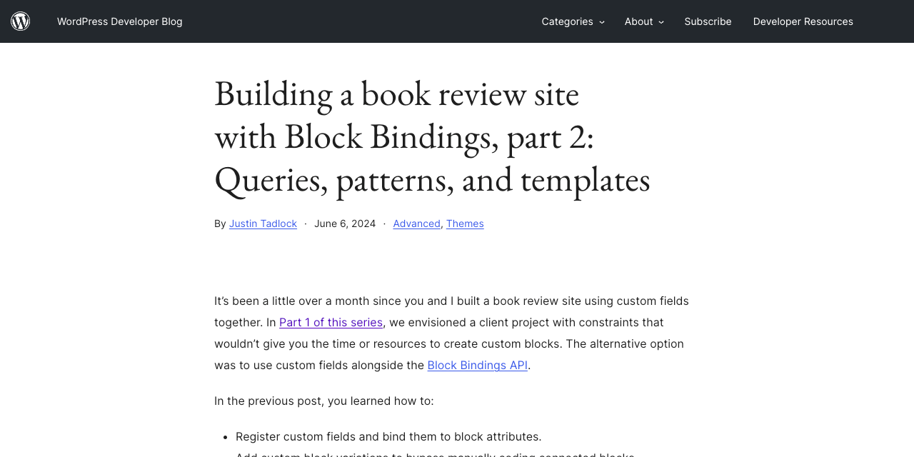 Building a book review site with Block Bindings, part 2: Queries, patterns, and templates – WordPress Developer Blog