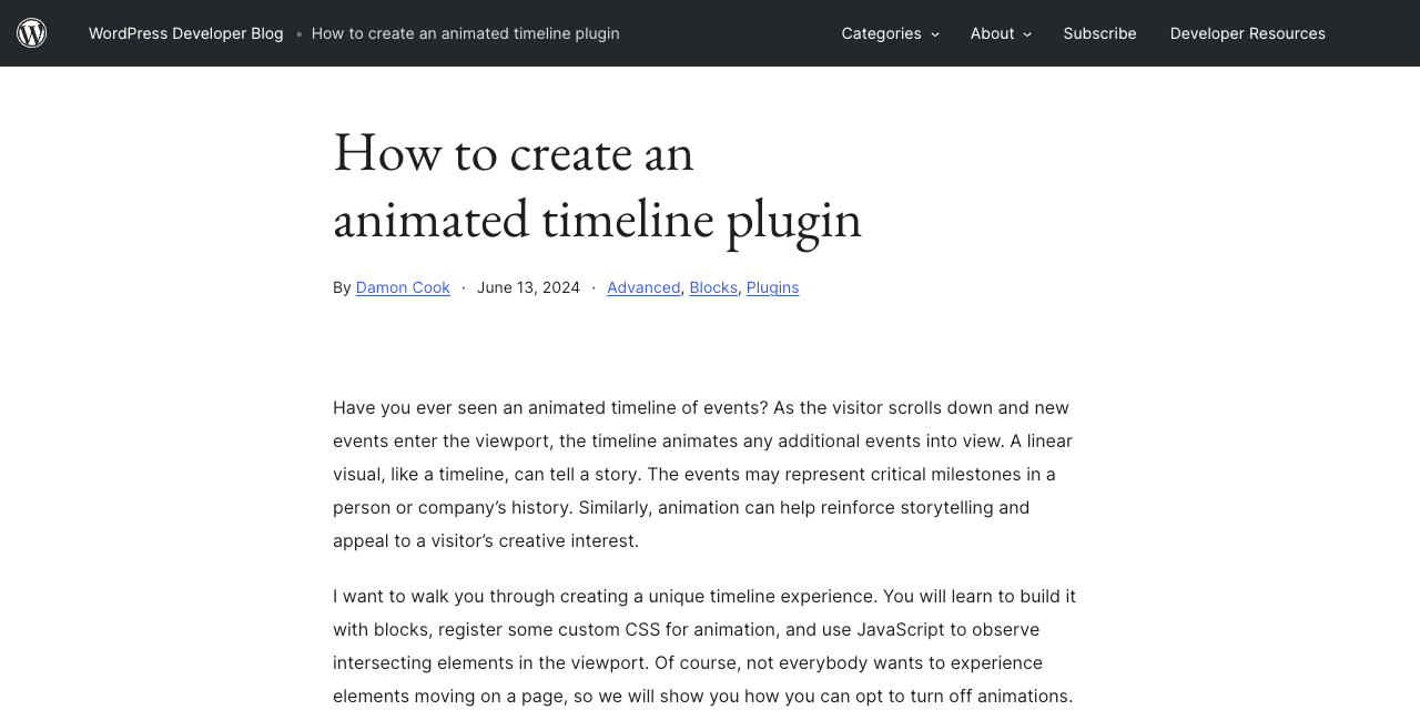 How to create an animated timeline plugin – WordPress Developer Blog