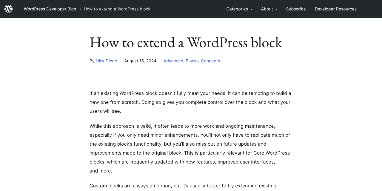 How to extend a WordPress block – WordPress Developer Blog