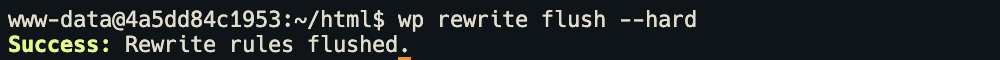 wp rewrite flush --hard