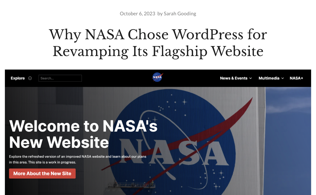 Why NASA Chose WordPress for Revamping Its Flagship Website – WP Tavern